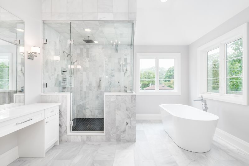 Marble Tile Accents in a Bathroom Remodel