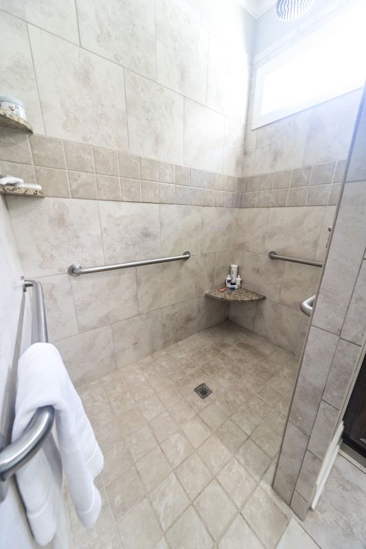 Walk-In Shower with Multiple Shower Heads